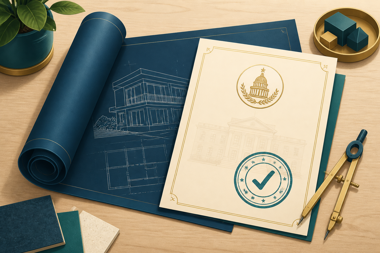 New Jersey municipal hall — building department records